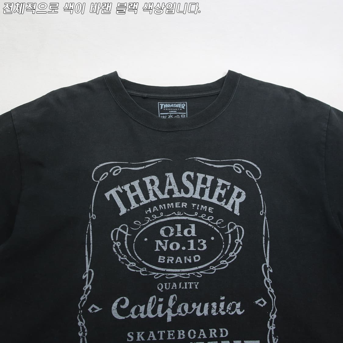 (착용컷) THRASHER 프린팅 반팔 티셔츠 (남성용 103) 상품이미지5