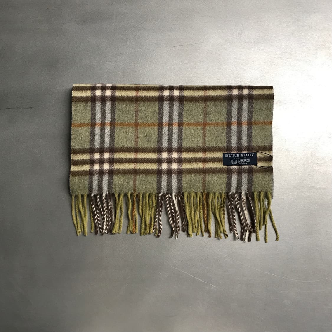 버버리 정품 캐시미어 머플러 그린 상품이미지2