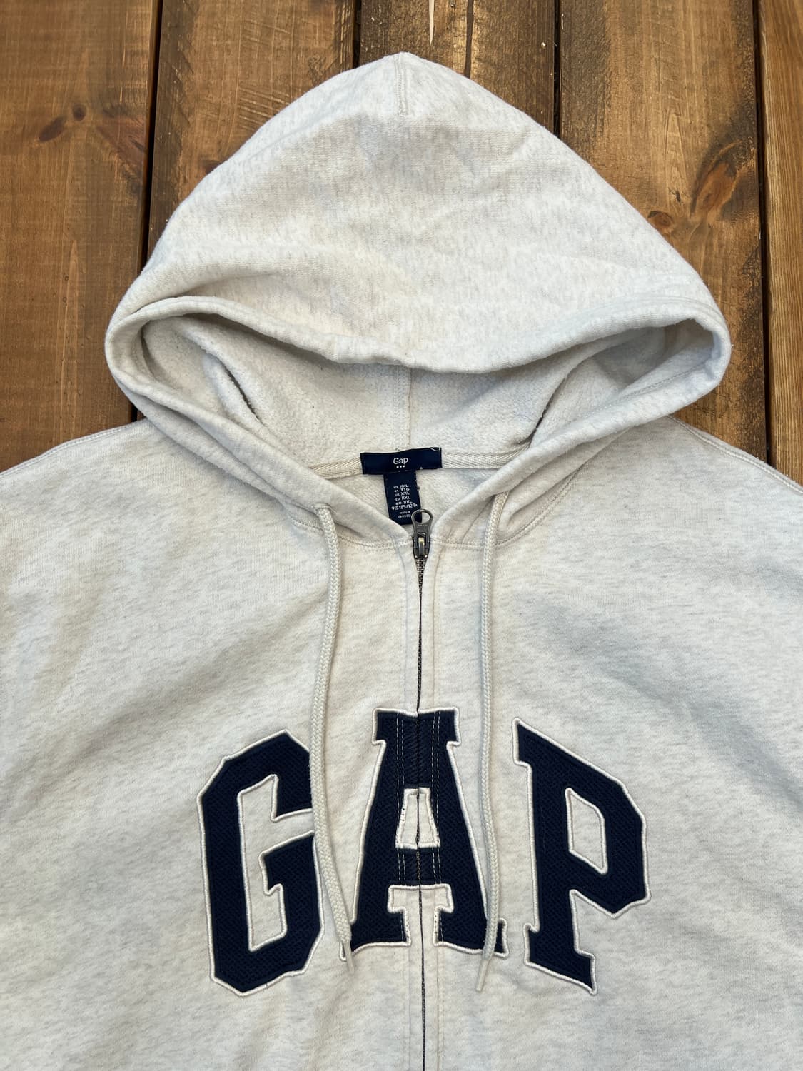 GAP 그레이쉬 화이트 로고 후드집업 상품이미지8