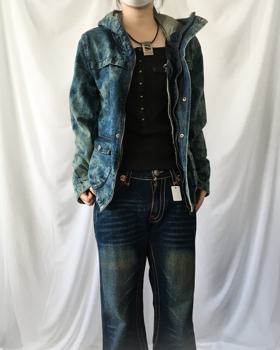 washing hood denim jacket 상품이미지5