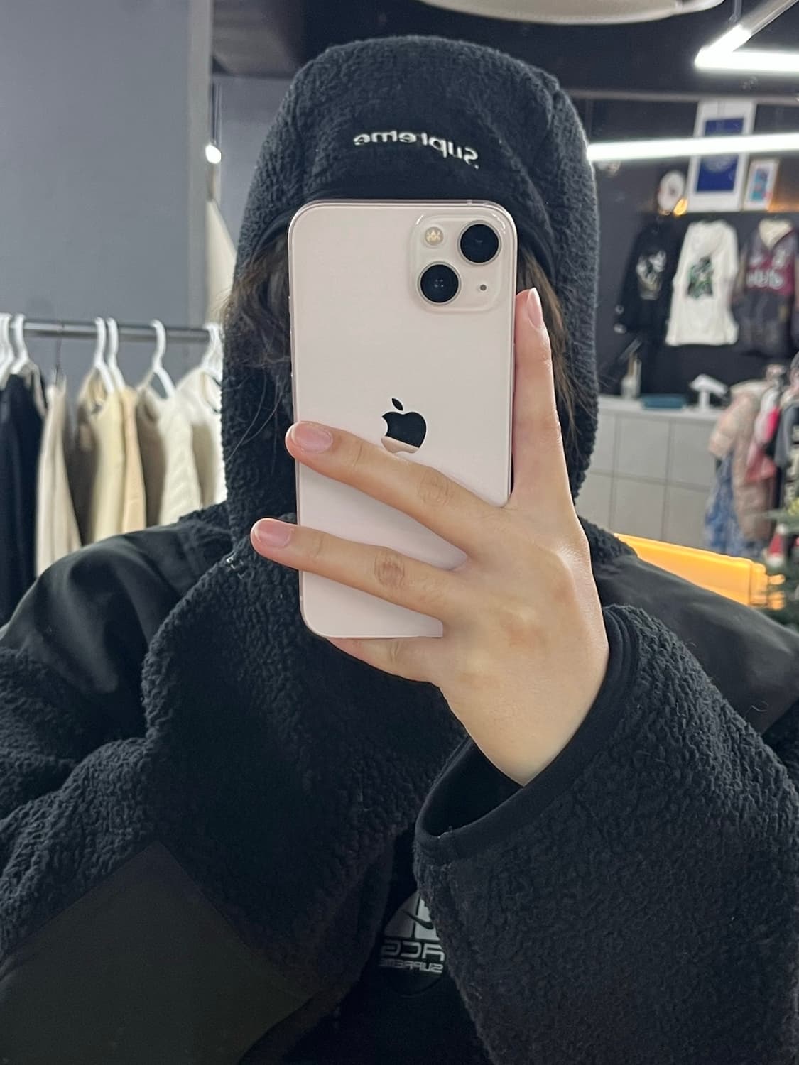 슈프림 나이키 acg 플리스 풀오버 블랙 상품이미지2