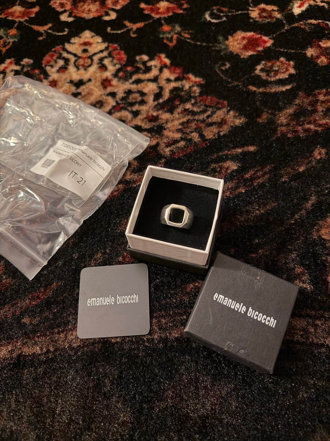 정품 엠마누엘레비꼬끼 오닉스은반지  상품이미지1