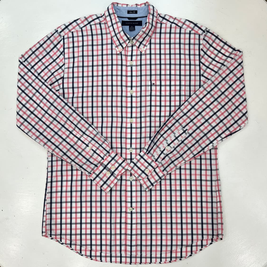 타미힐피거 슬림핏 체크 셔츠 L 상품이미지1