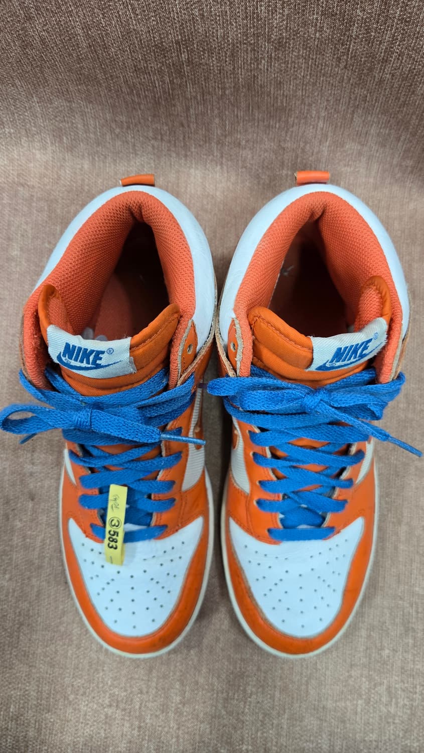 나이키 260mm- 세탁완료 덩크 하이 데니슈파 오렌지/화이트 운동화 상품이미지2