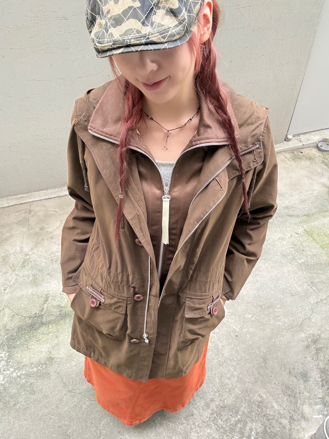 맥그리거 브라운 스티치 디테일 후드 야상자켓 상품이미지4