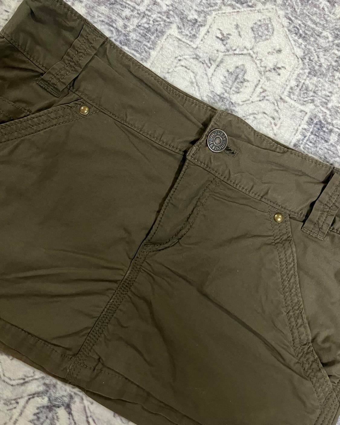 00's Y2K Shirring Utility Mini Skirt 상품이미지3