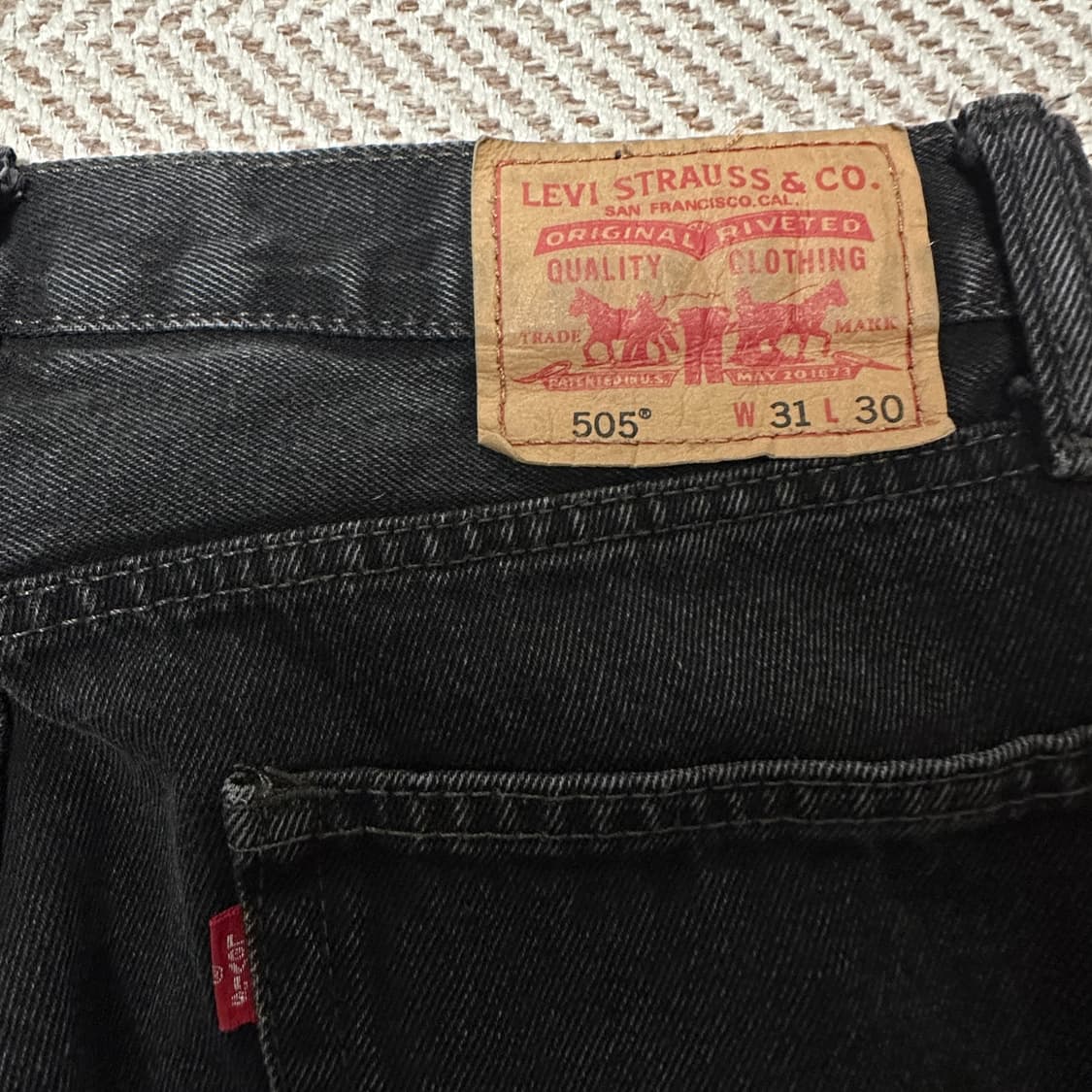 LEVI'S 505 black denim pants 상품이미지4