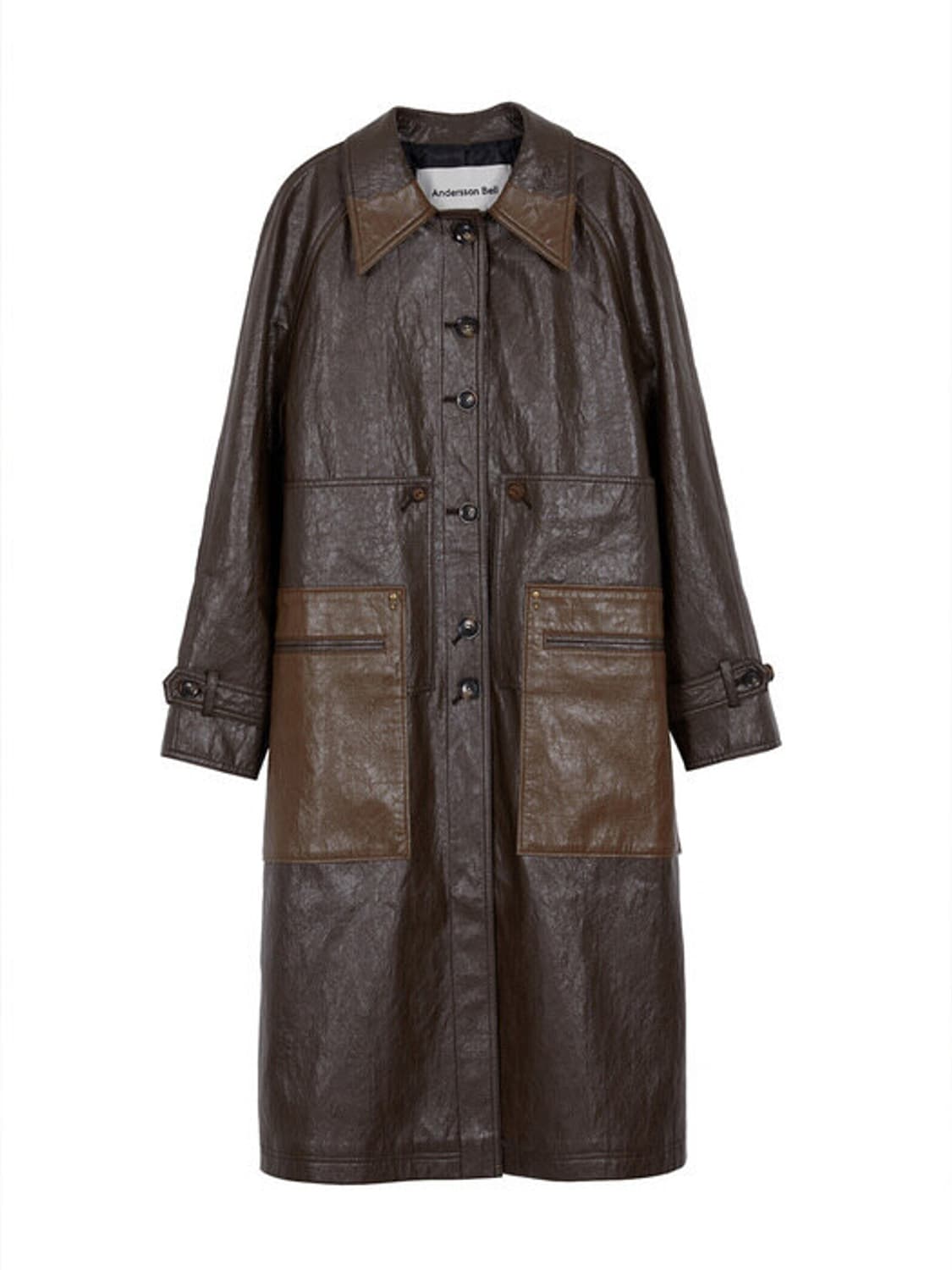 앤더슨벨  코트  AMBER FAUX LEATHER COMBO COAT 상품이미지3