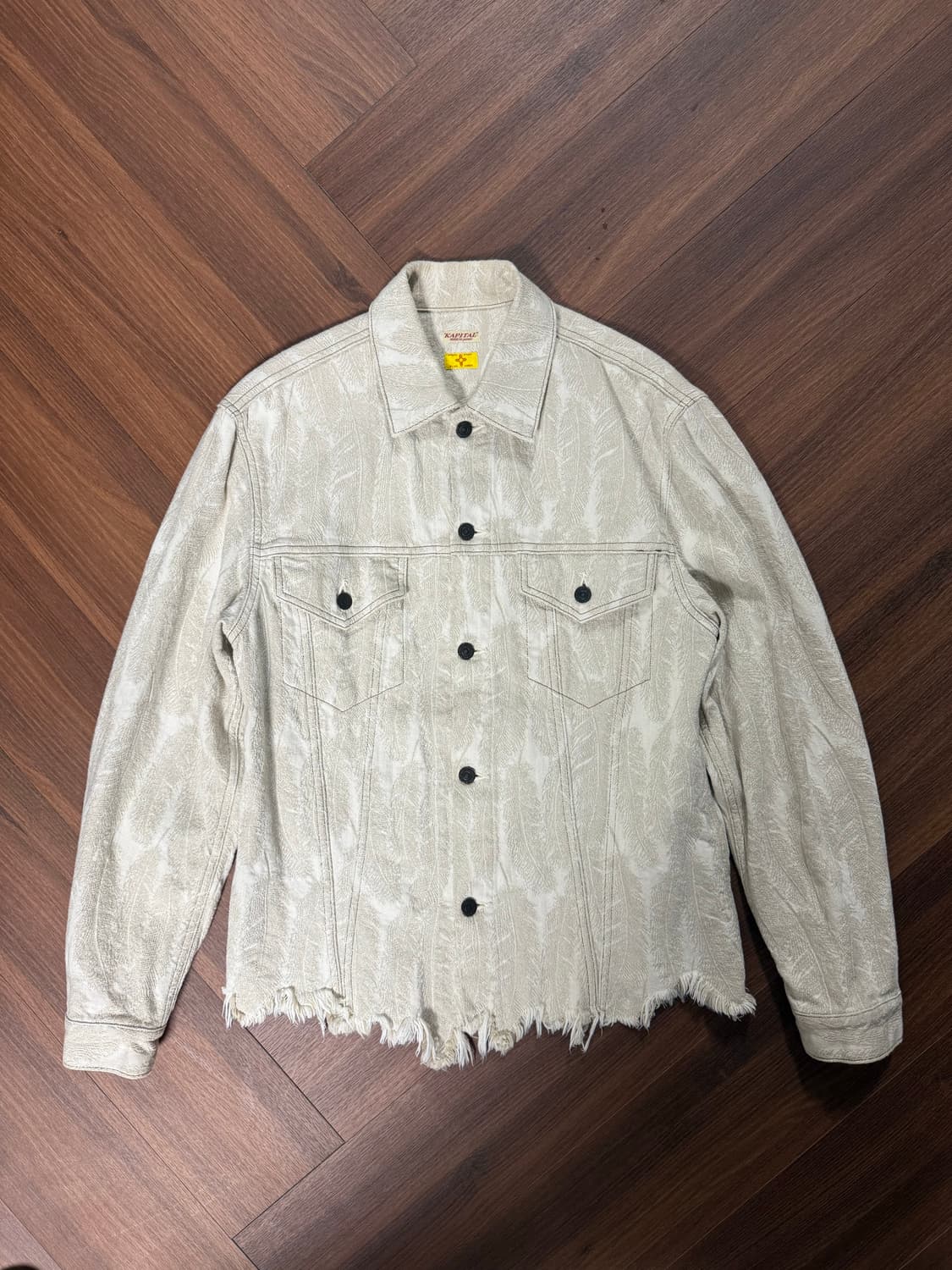 캐피탈 12온즈 페더 데님 3세대 자켓 화이트 상품이미지1