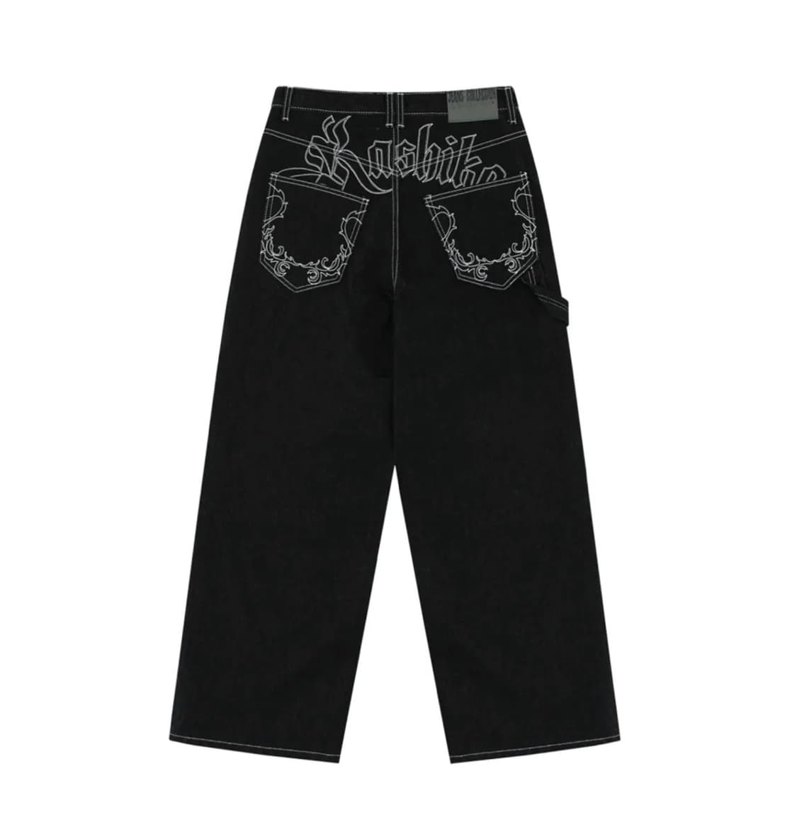 카시코 Embroied Nonfade Denim Pants Black 상품이미지1