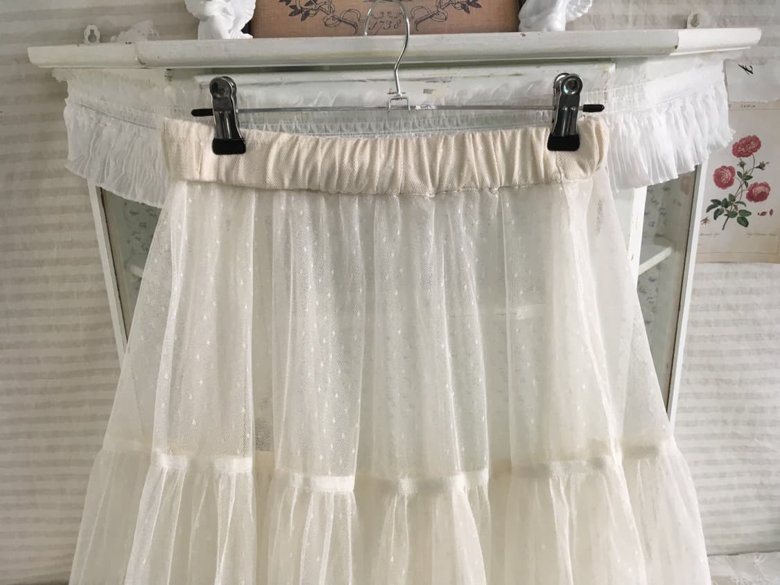 빈티지 도트 캉캉 레이스 스커트 상품이미지6