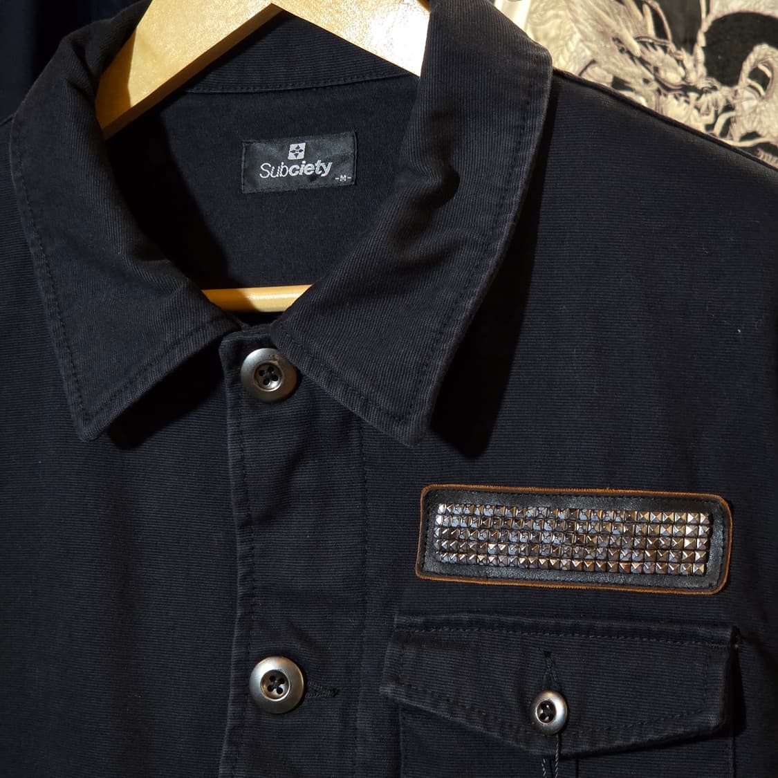 JPN 블랙 펑크 레터링 투웨이 자켓 상품이미지3