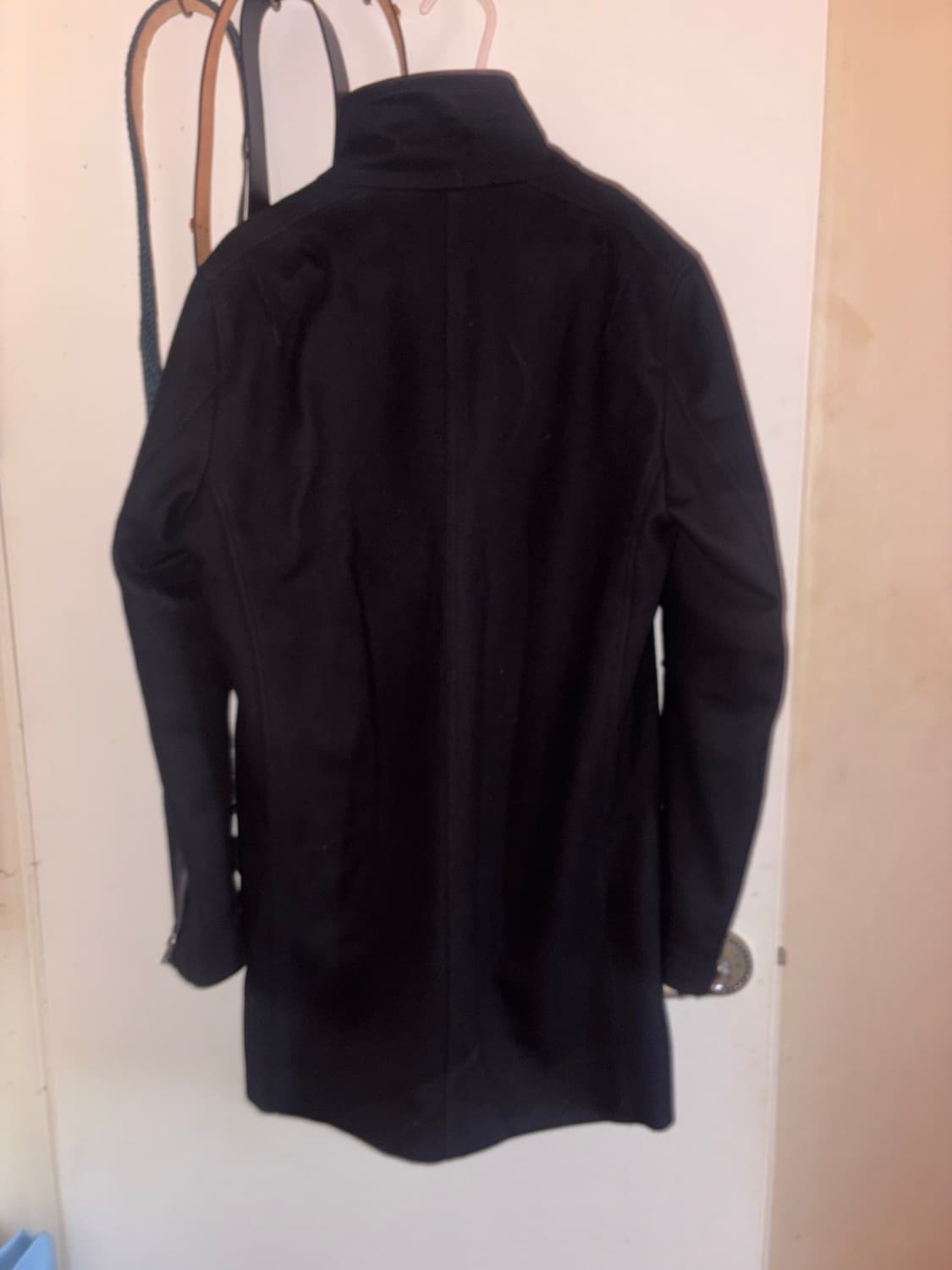 올세인츠 하이넥 사선 지퍼 라이더 코트 상품이미지3