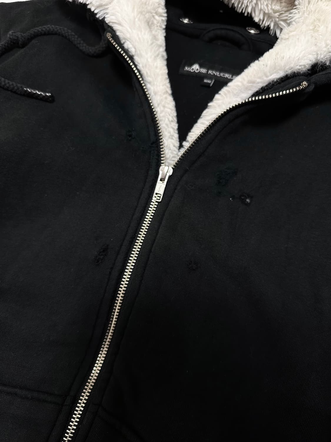 무스너클 버니스웨터 블랙 후드집업 상품이미지6