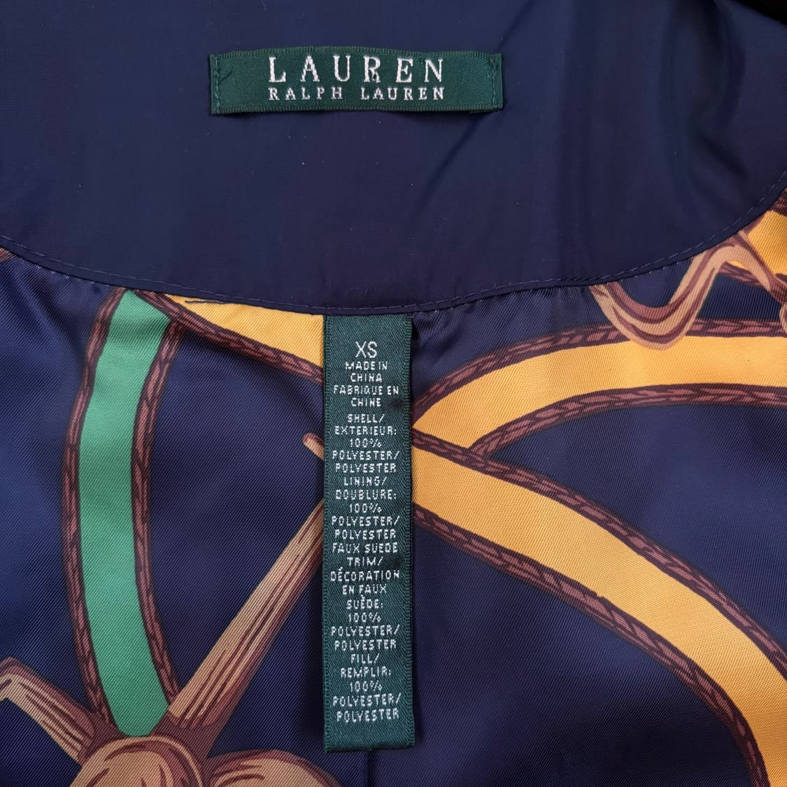 랄프로렌 XS 라이트 누빔 퀼팅 자켓 네이비 폴로 로렌  상품이미지5