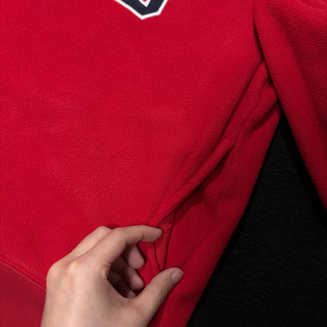 L 폴로 랄프로렌 빅로고 성조기 반집업 후리스 상품이미지5