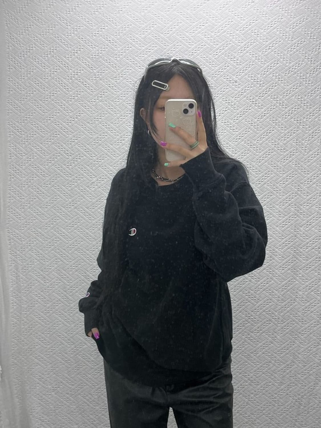 챔피온 리버스위브 베이직 모던 약기모 맨투맨 스웻셔츠 L C06838 상품이미지1