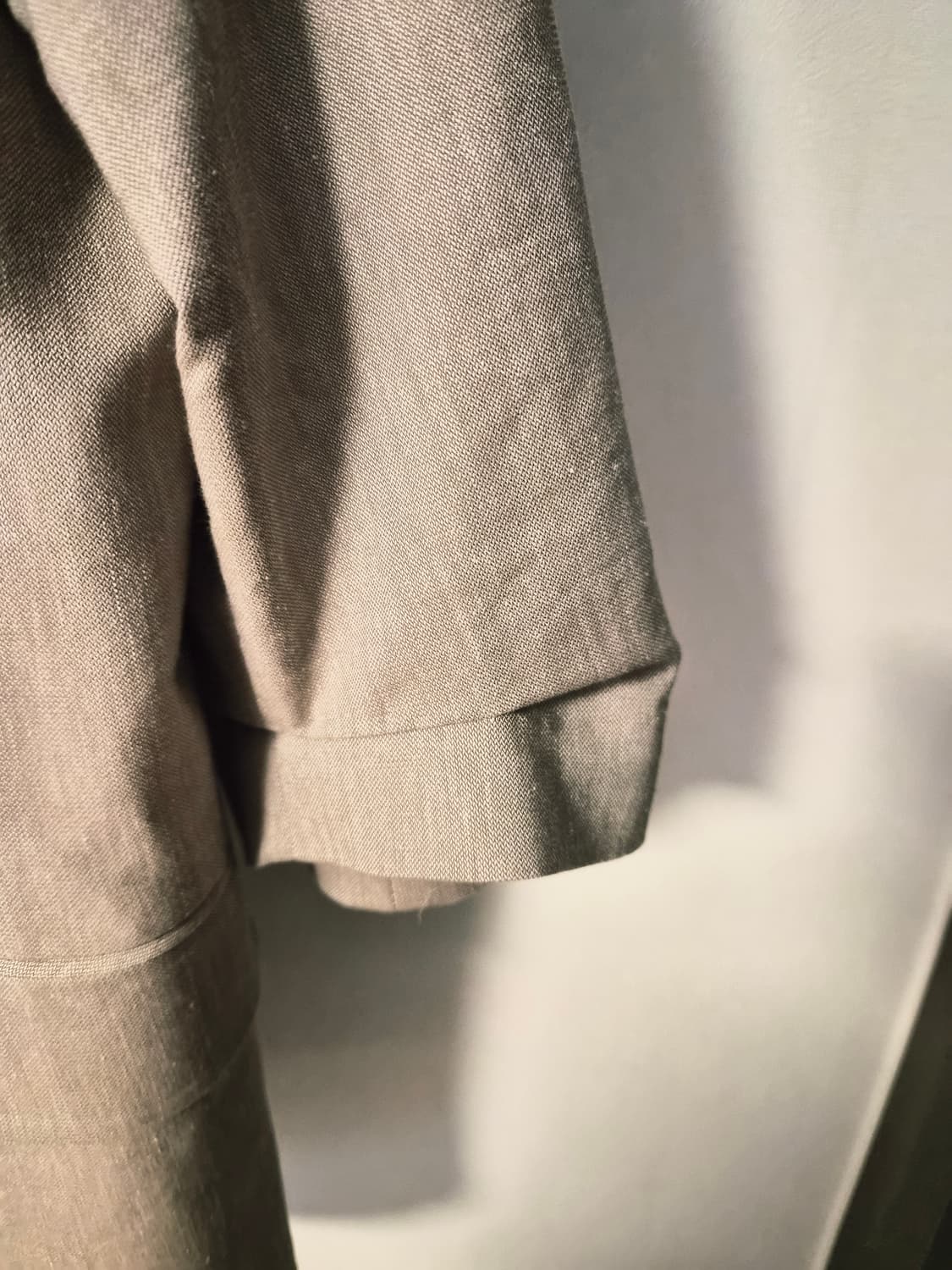 이앤씨(EnC) 베이지 린넨 원버튼 7부 자켓 (55사이즈) 상품이미지5