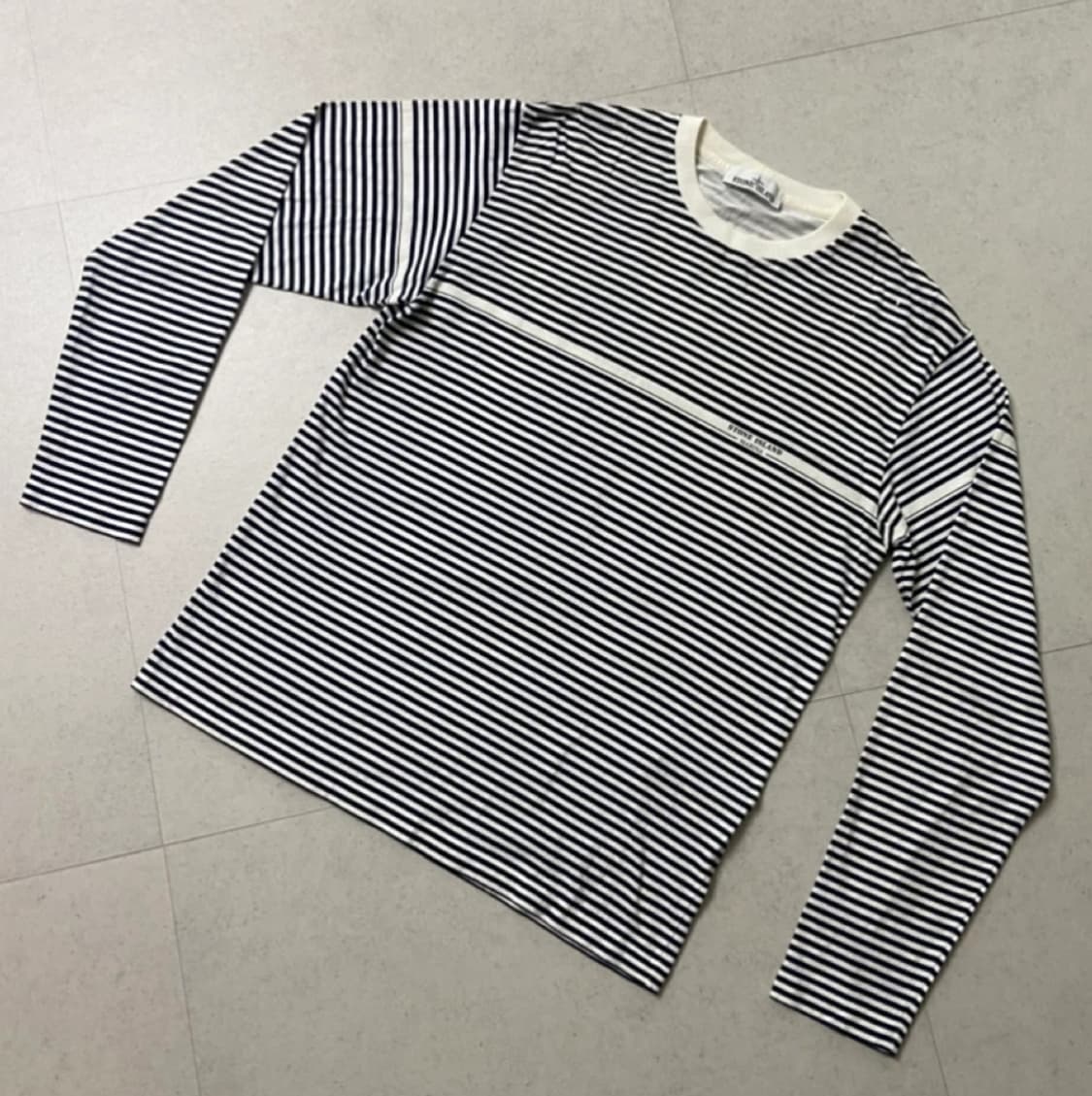 스톤아일랜드 마리나 스트라이프 긴팔티셔츠 L 상품이미지1