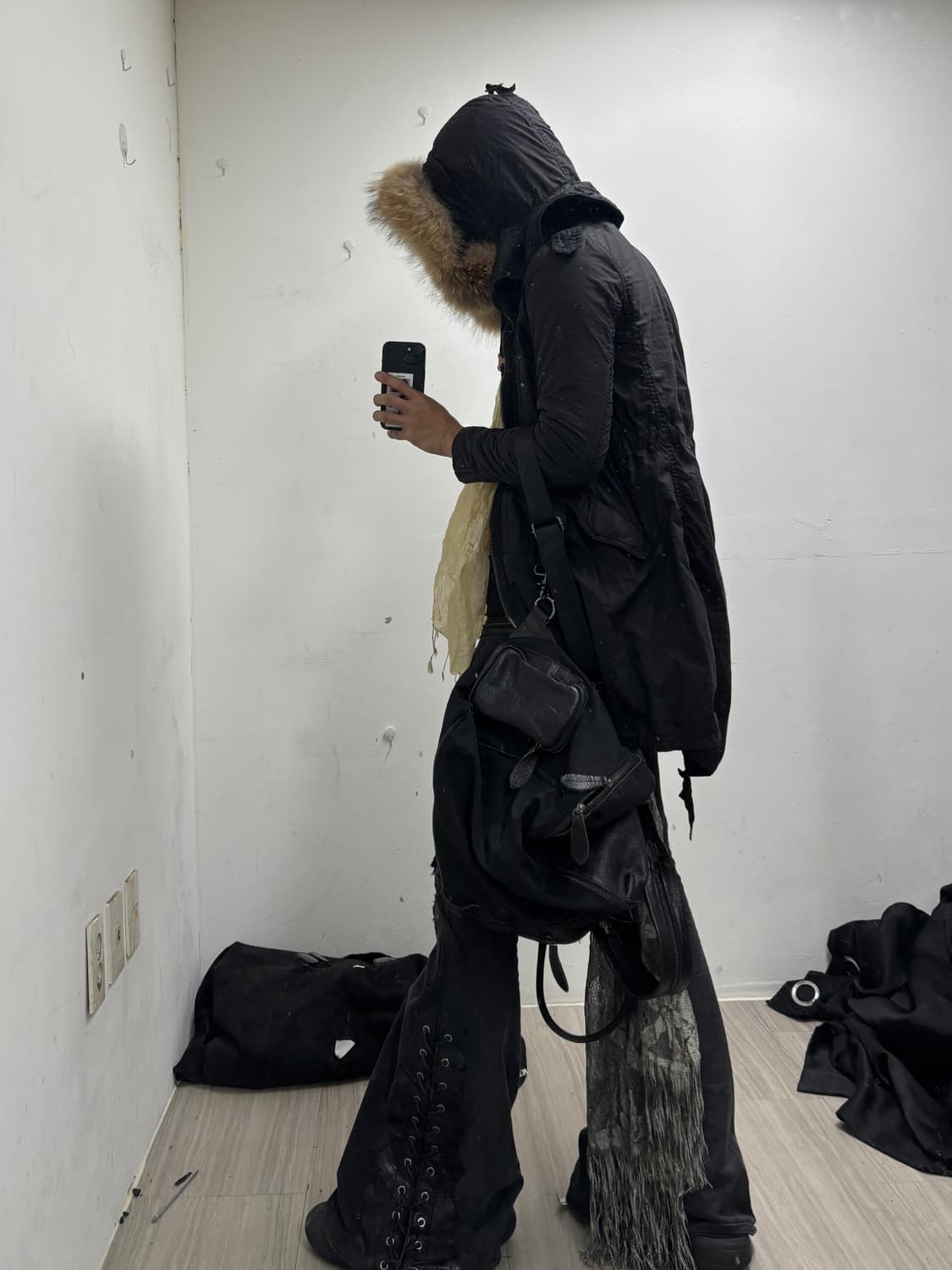 [G.O.A] 2000s Archive Racoon Fur Black P 상품이미지4