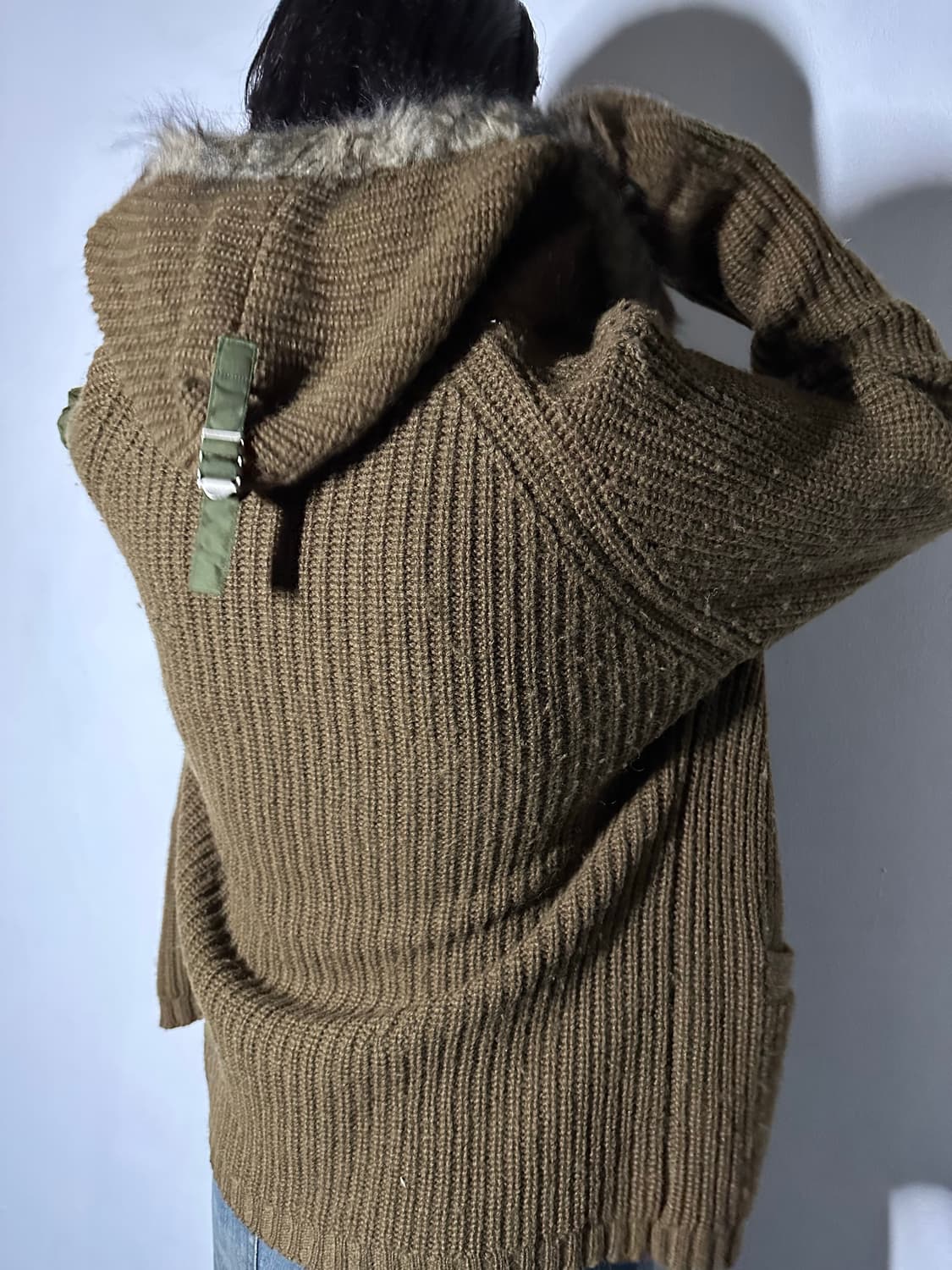 빈티지 니트 후드 집업 상품이미지2