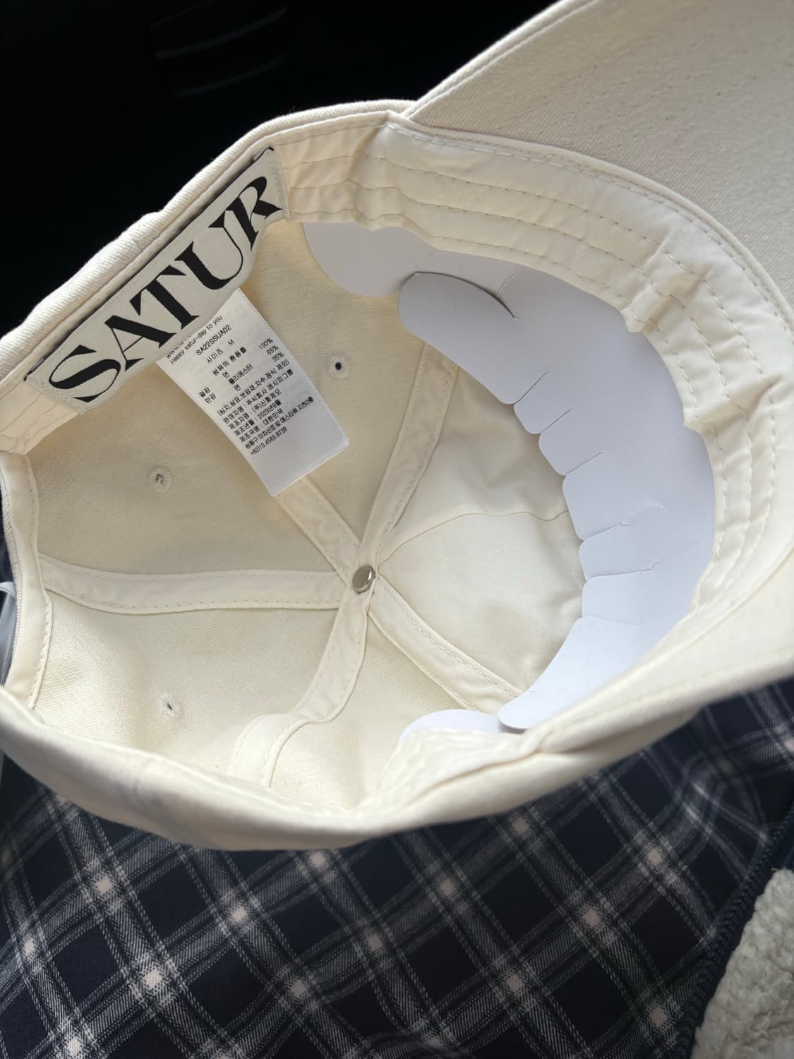 새상품 SATUR 볼캡 크림 상품이미지2