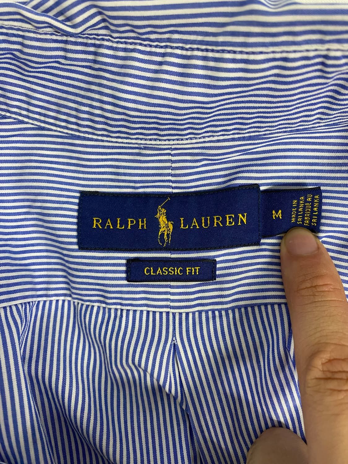 폴로 랄프로렌 스트라이프 클래식핏 셔츠 M 상품이미지3