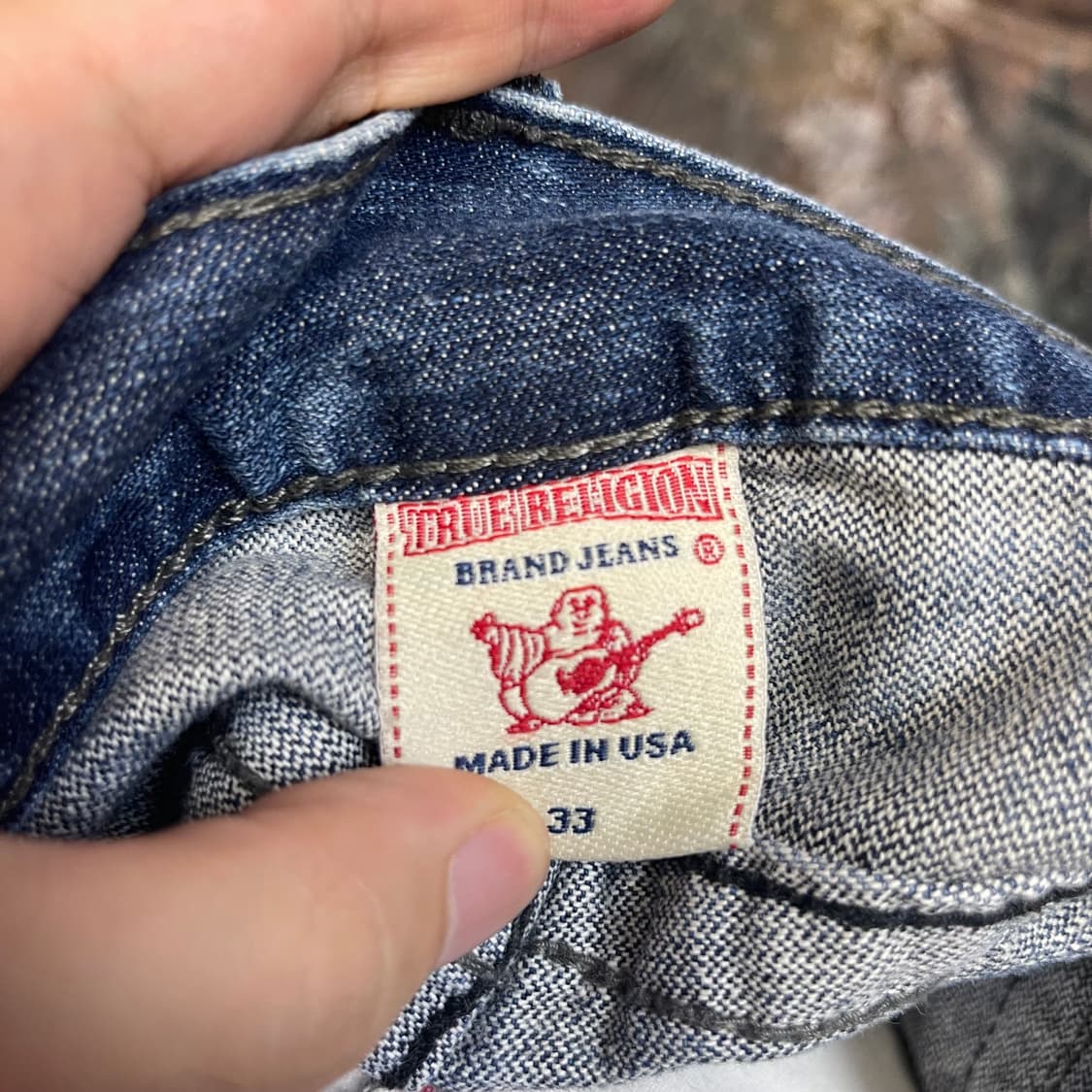 트루릴리전 빈티지 락스터드 진청워싱데님진 33 상품이미지5