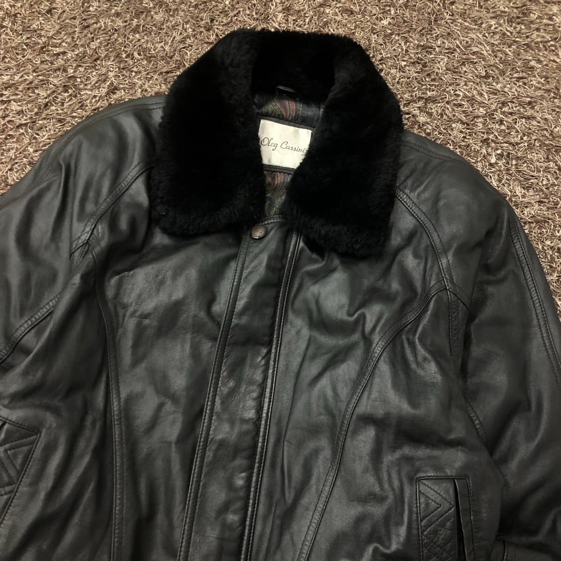 빈티지 양가죽 봄버 레더 가죽 자켓 상품이미지2