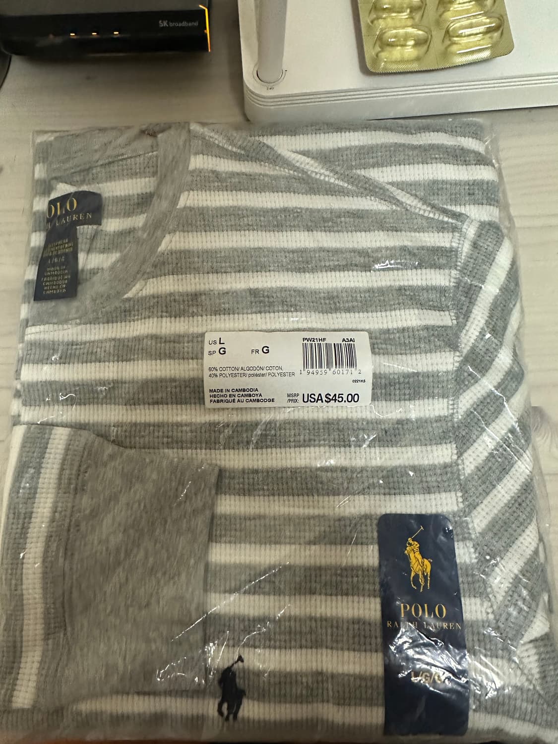 폴로 와플 그레이 롱슬리브 L 코르티스 엄성현 상품이미지1