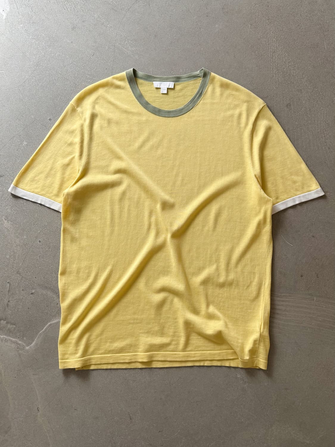 COS Yellow Silk Cotton Ringer Tee 상품이미지1
