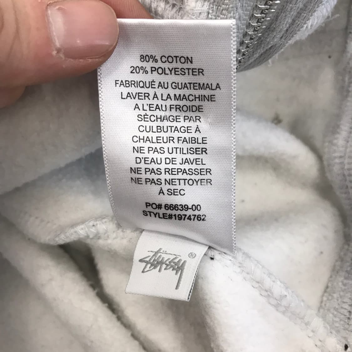 스투시 STUSSY 후드집업 애쉬헤더 [XL] 상품이미지7