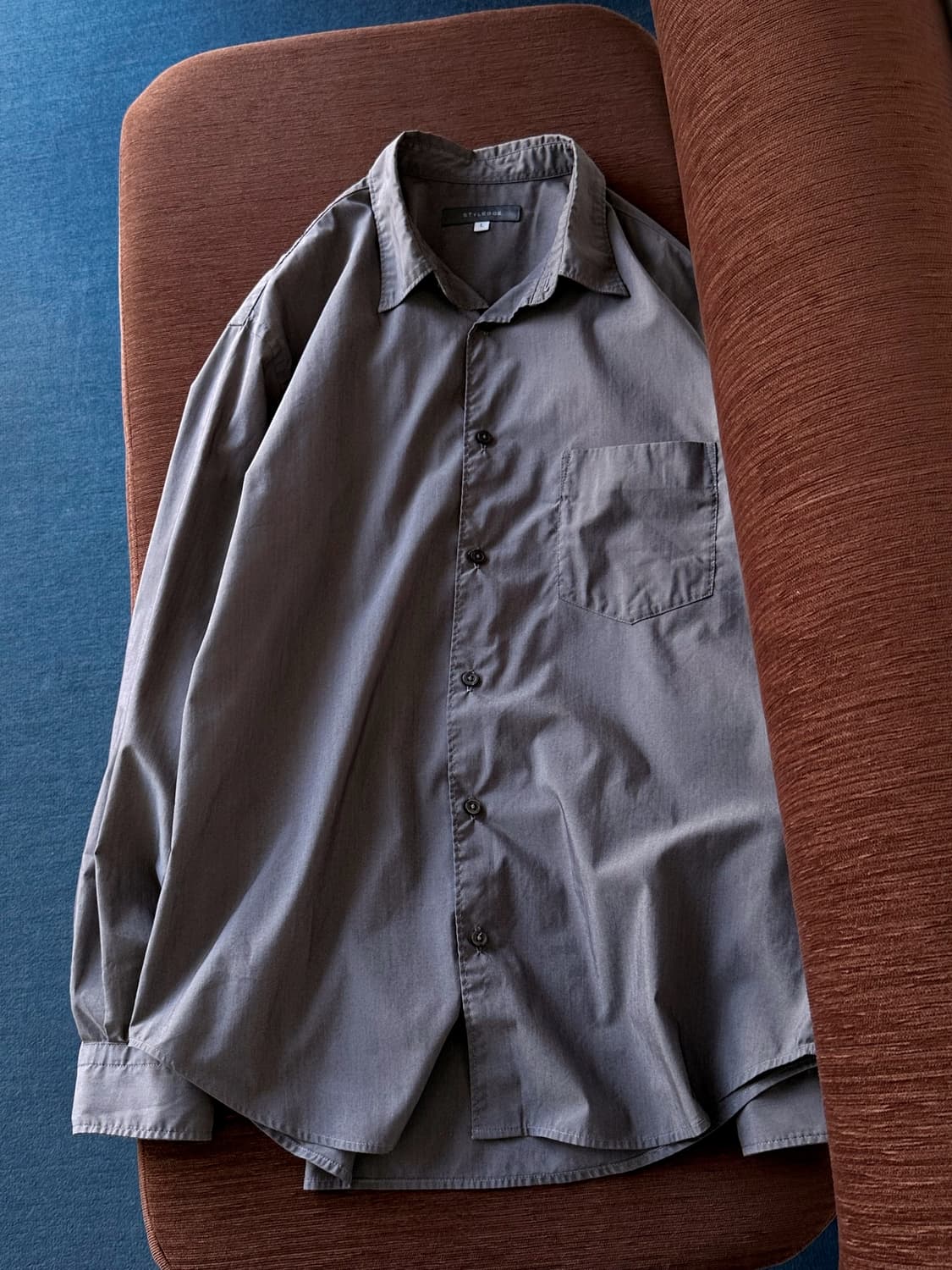 Light cotton poly design shirt 상품이미지5