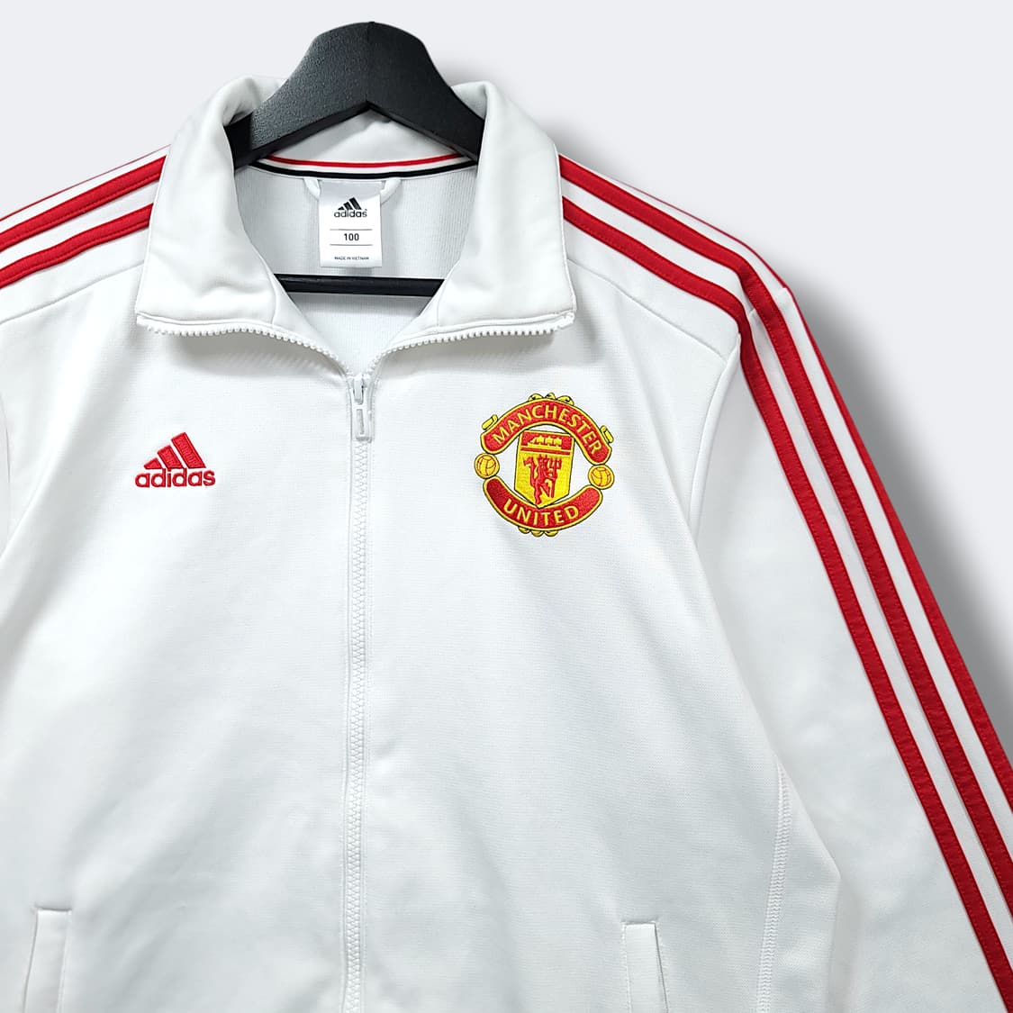 [100] 아디다스 화이트&레드 맨체스터유나이티드 퍼포먼스 트랙탑져지 상품이미지3
