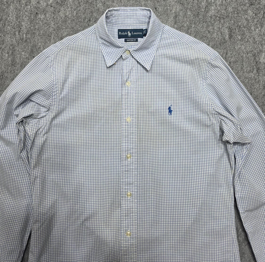 폴로 랄프로렌 커스컴핏 잔체크 셔츠 15 32/33 상품이미지3