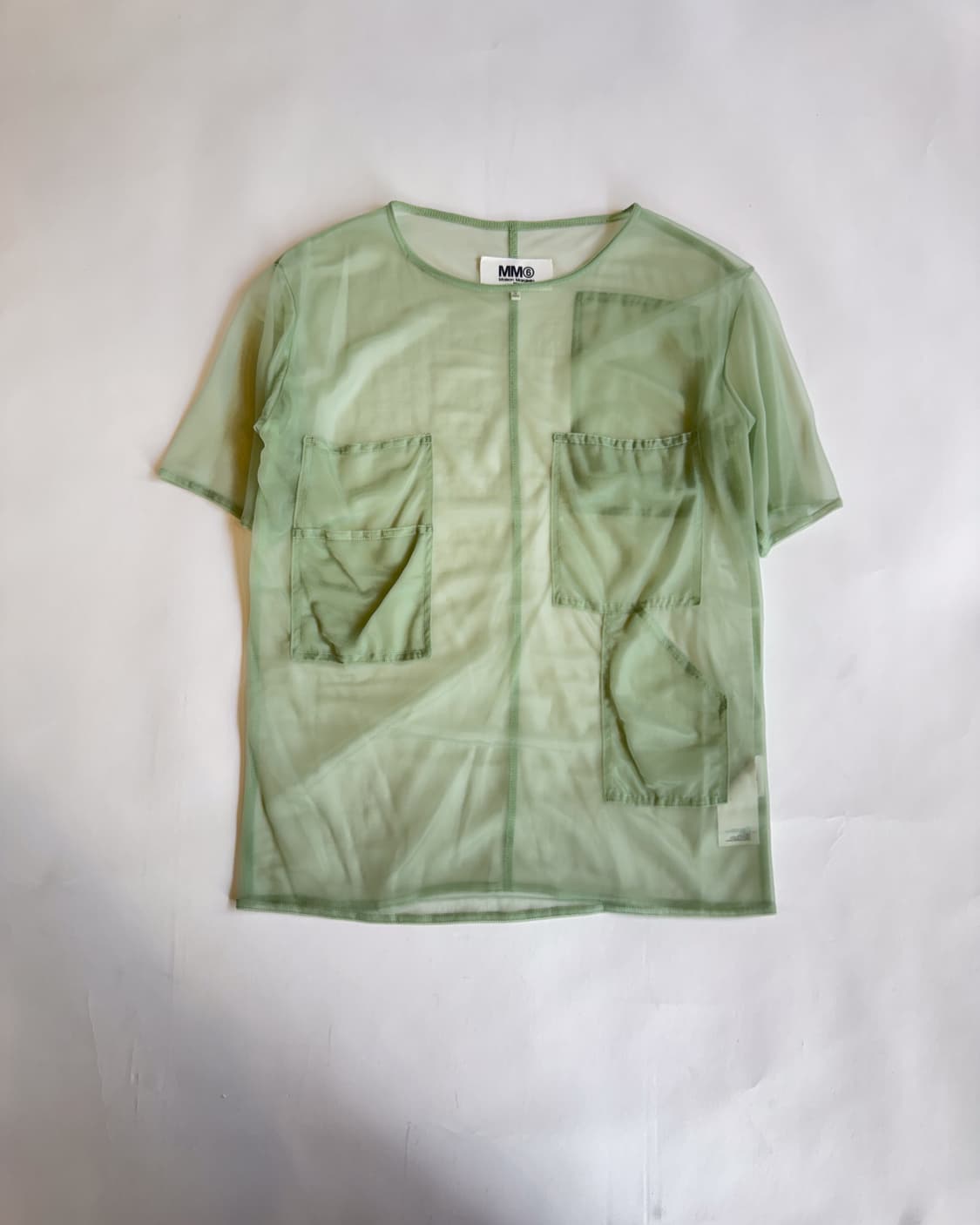 MM6 Maison Margiela Mint Green Mesh Top 상품이미지1