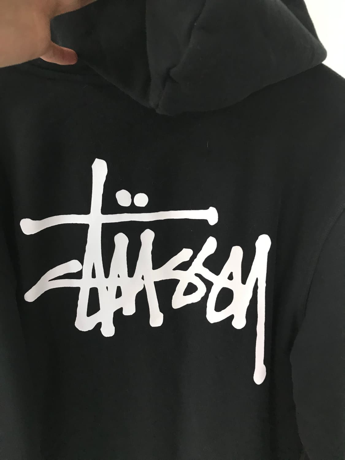 스투시 스탁로고 블랙 후드티 상품이미지6