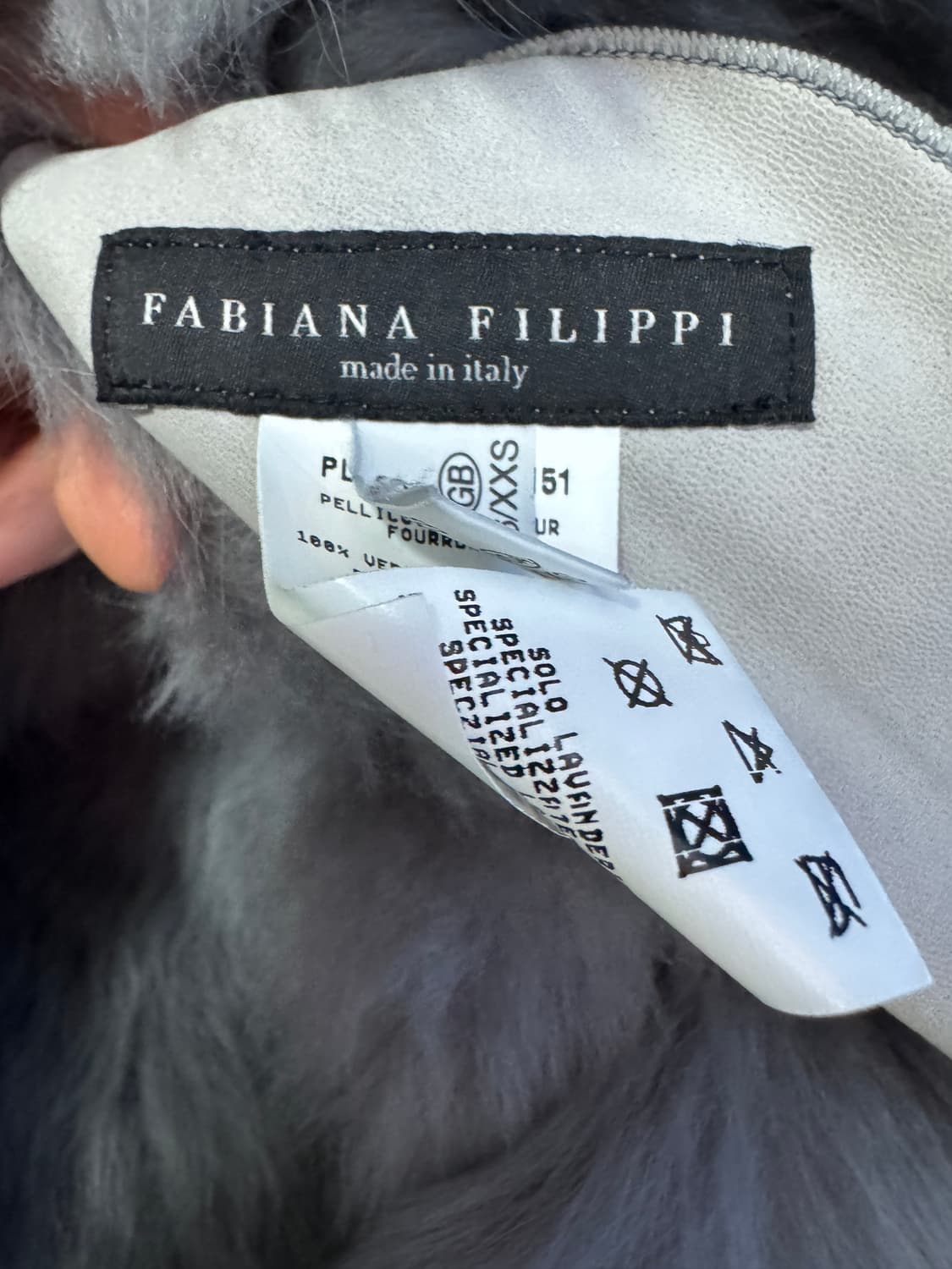 정품!! 여성 파비아나필리피 천연 모피 롱 무스탕 코트 상품이미지4