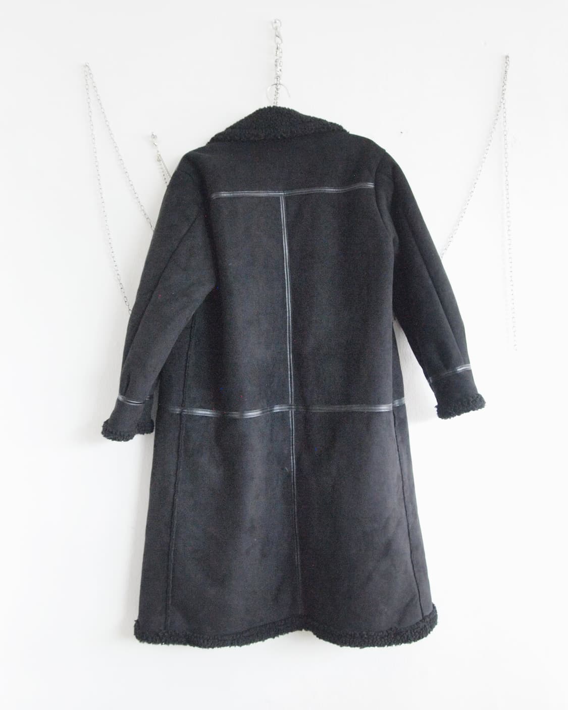 레더 라이닝 무스탕 롱 코트 상품이미지5