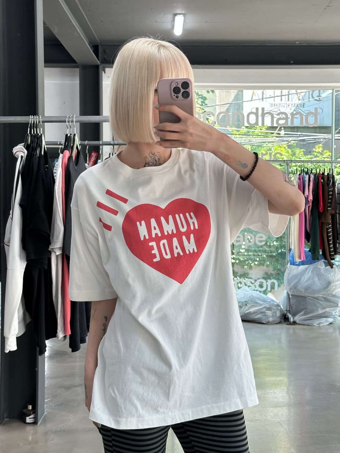 휴먼메이드 하트 그래픽 반팔 티셔츠 상품이미지2