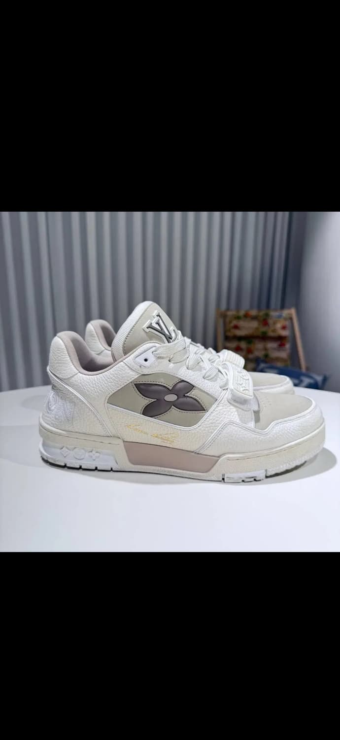 6.5 / 루이비통 벨크로 베이지 트레이너 스니커즈 상품이미지3