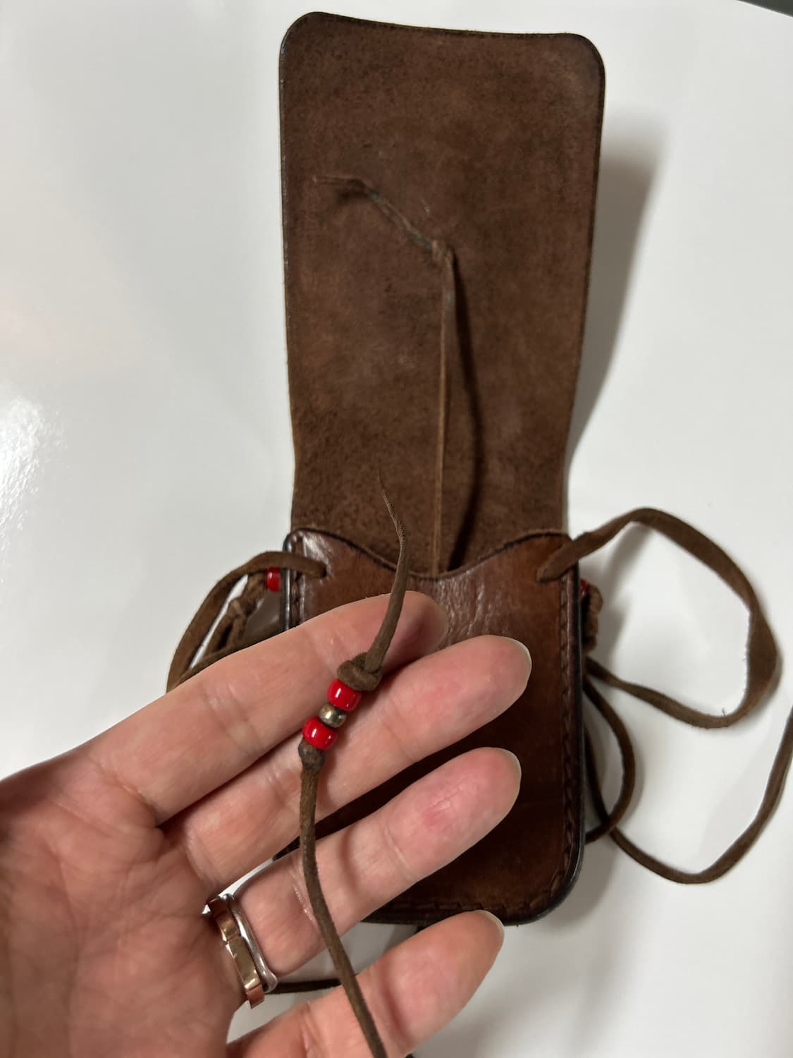 GOROS 고로스 이글콘초 새들레더 시가렛케이스백 상품이미지7