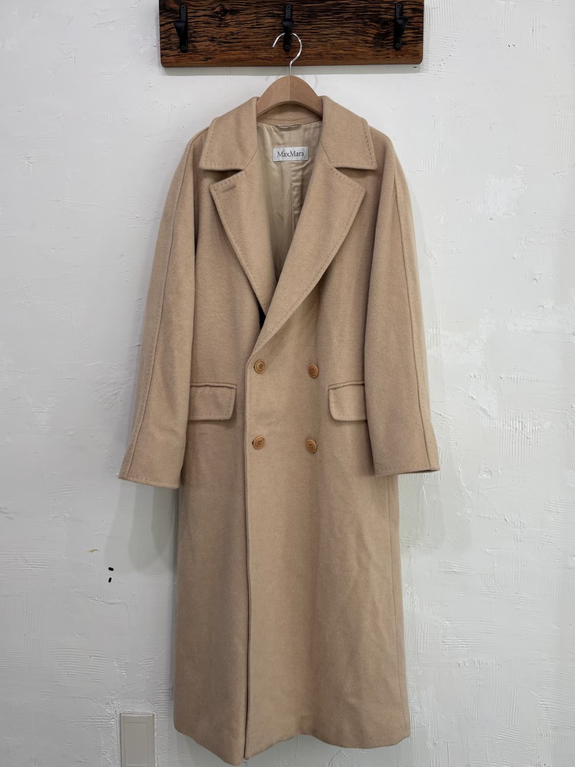 MaxMara 막스마라 아이보리 울 롱 코트 상품이미지5