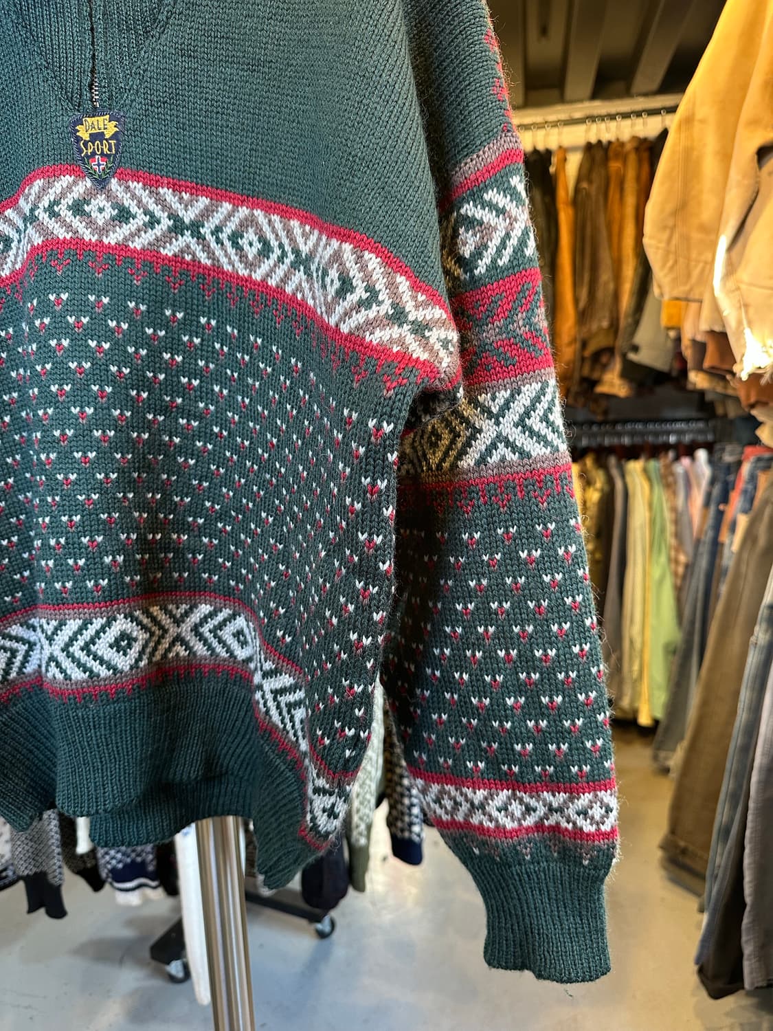 데일오브노르웨이 헤비 울 하프집 노르딕 스웨터 상품이미지5