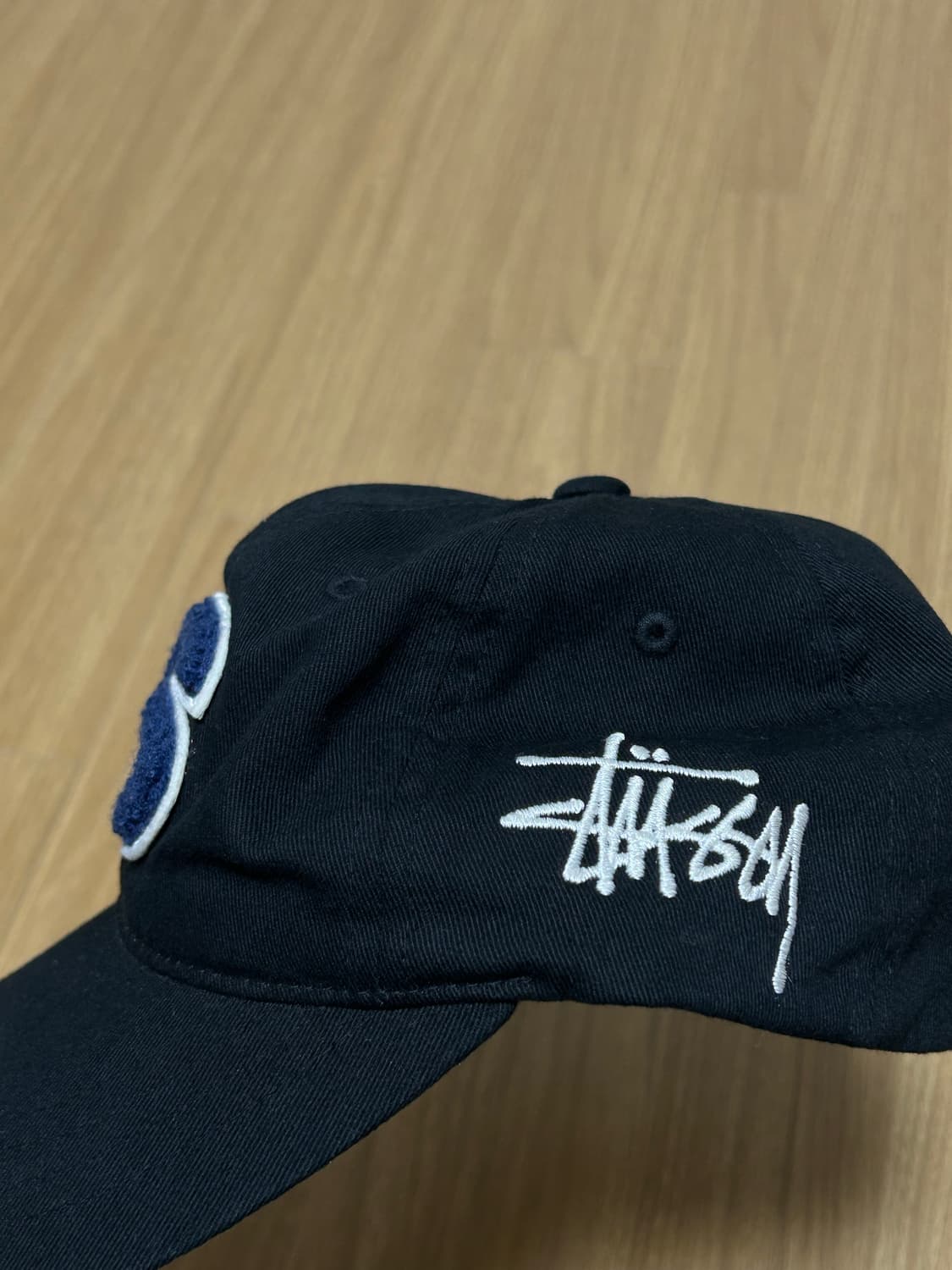 stussy 스투시 셔닐 S 로우 프로 캡 블랙 상품이미지3