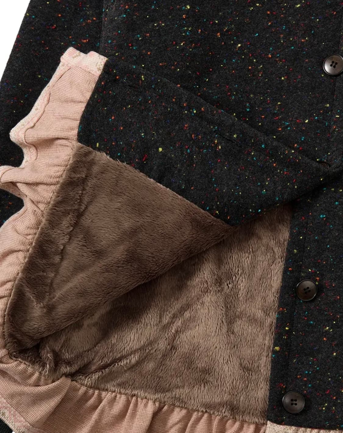 유쓰배쓰 Button-Up Hooded Jumper_charcoal 상품이미지3