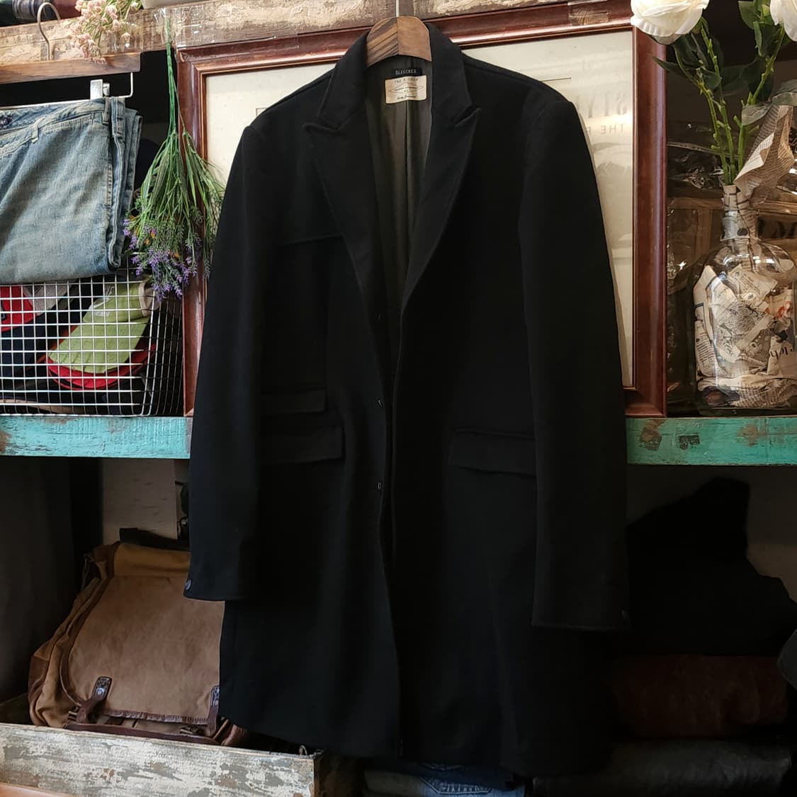 랙앤본 울 싱글 코트 밀리터리 블랙 슬림핏 코트 40 상품이미지2