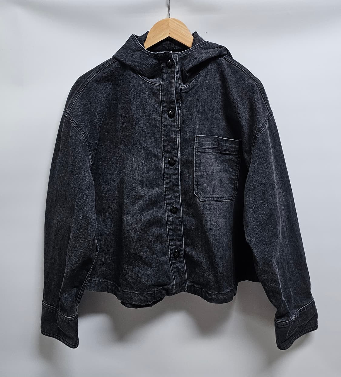 한섬 타임 23FW 후드 데님 숏자켓 F 상품이미지2