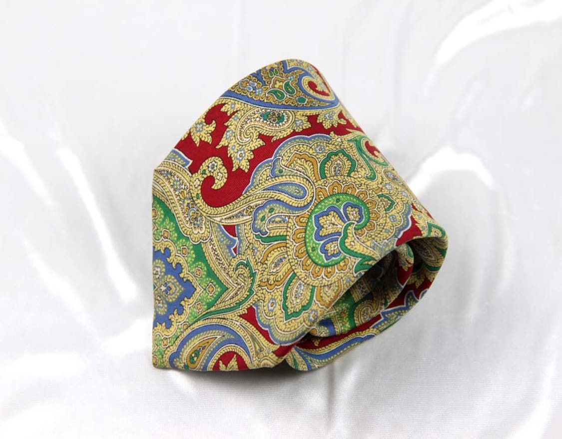 디올 9.2cm A등급 이태리 페이즐리 남자 명품 넥타이 상품이미지1