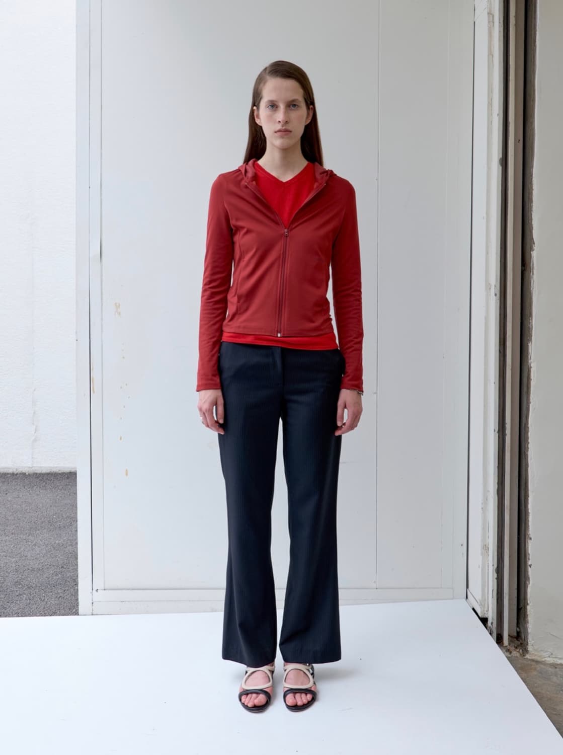 파이카 SLIM FIT HOODED ZIP-UP (red) 상품이미지6